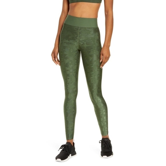 Good American Icon Jacquard Cactus Green Camo Legging - Picture 1 of 12